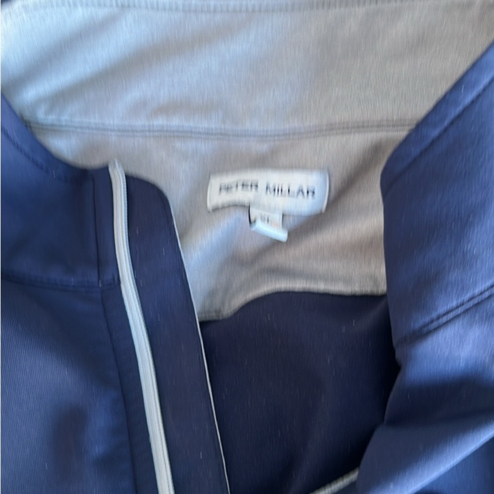 Peter Millar Navy Blue Quarter-Zip Sweater